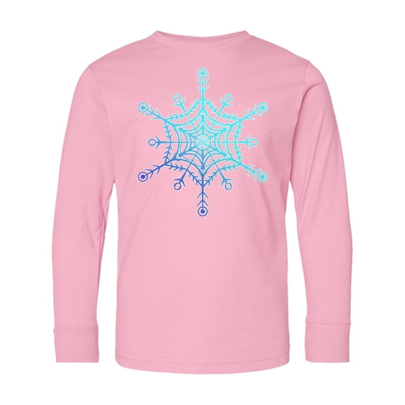 Inktastic Christmas Blue Ice Snowflake Long Sleeve Youth T-Shirt
