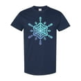 thumbnail image 1 of Inktastic Christmas Blue Ice Snowflake T-Shirt, 1 of 5
