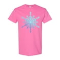 thumbnail image 1 of Inktastic Christmas Blue Ice Snowflake T-Shirt, 1 of 5