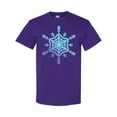 thumbnail image 1 of Inktastic Christmas Blue Ice Snowflake T-Shirt, 1 of 5