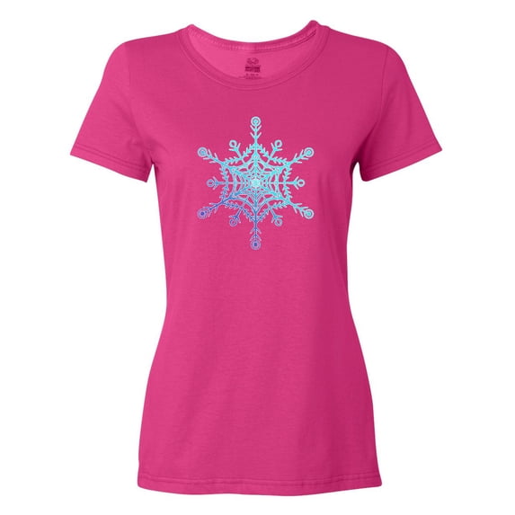 Inktastic Christmas Blue Ice Snowflake Women's T-Shirt