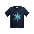thumbnail image 1 of Inktastic Christmas Blue Ice Snowflake Youth T-Shirt, 1 of 5