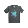 thumbnail image 1 of Inktastic Christmas Blue Ice Snowflake Youth T-Shirt, 1 of 5
