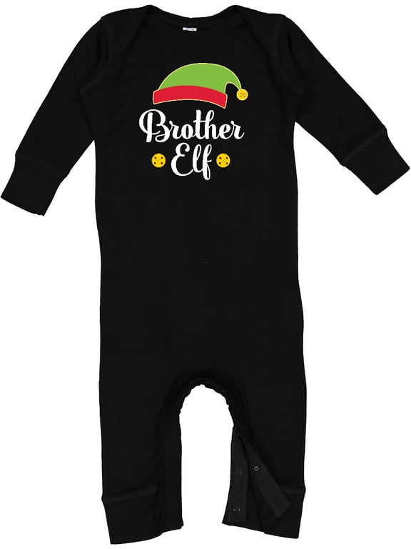 Christmas Brother Elf Holiday Baby Romper Coveralls
