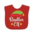 thumbnail image 1 of Inktastic Christmas Brother Elf Holiday Boys Baby Bib, 1 of 4