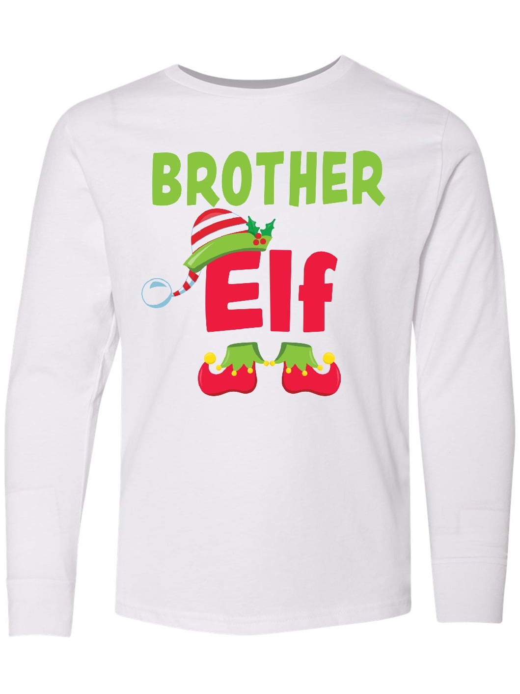 Inktastic Christmas Brother Elf Long Sleeve Youth T-Shirt