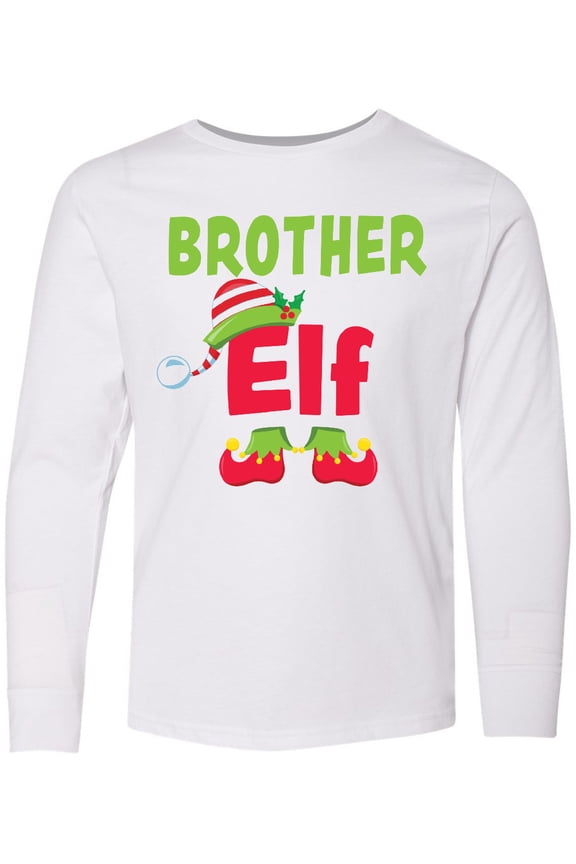 Christmas Brother Elf Long Sleeve Youth T-Shirt
