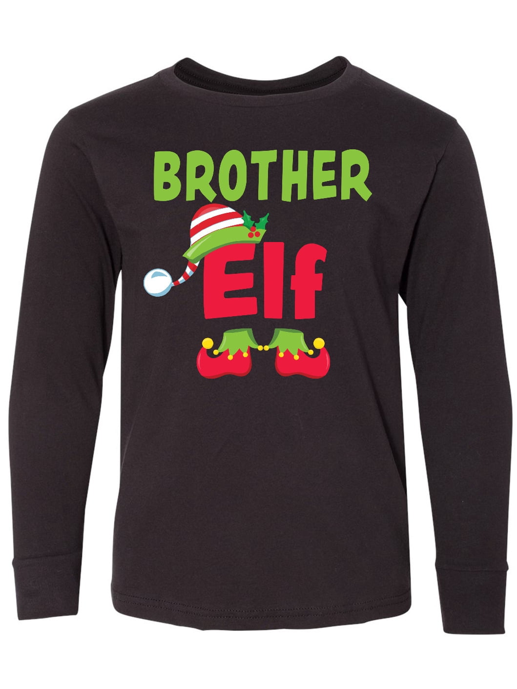 Inktastic Christmas Brother Elf Long Sleeve Youth T-Shirt