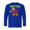 thumbnail image 1 of Inktastic Christmas Brother Elf Long Sleeve Youth T-Shirt, 1 of 5