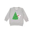 thumbnail image 1 of Inktastic Christmas Bunny, White Bunny, Christmas Tree, Xmas Toddler Sweatshirt, 1 of 4