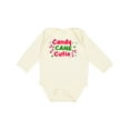 thumbnail image 1 of Inktastic Christmas Candy Cane Cutie with Candy Canes Boys or Girls Long Sleeve Baby Bodysuit, 1 of 5