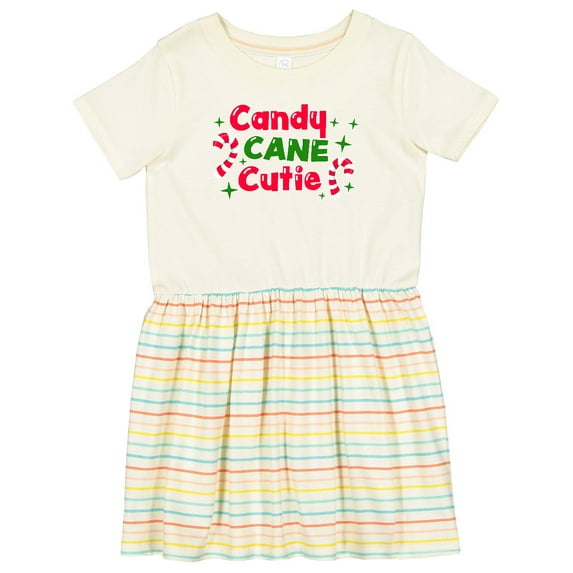 Inktastic Christmas Candy Cane Cutie with Candy Canes Girls Toddler Dress