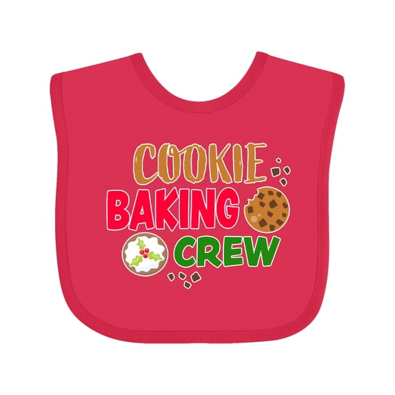 Inktastic Christmas Cookie Baking Crew Boys or Girls Baby Bib