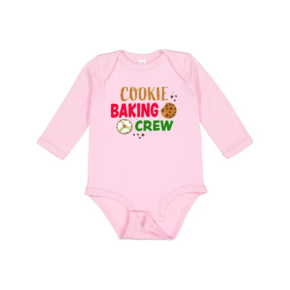 Inktastic Christmas Cookie Baking Crew Boys or Girls Long Sleeve Baby Bodysuit