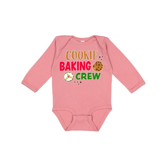 Inktastic Christmas Cookie Baking Crew Boys or Girls Long Sleeve Baby Bodysuit