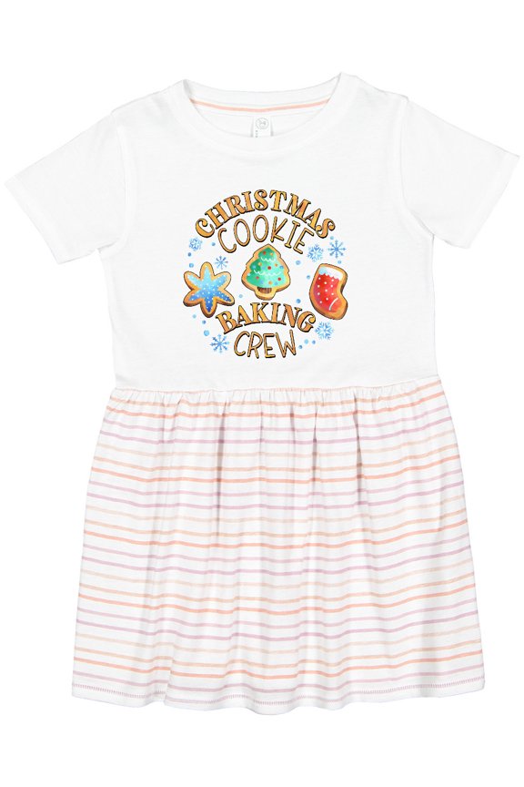 Christmas Cookie Baking Crew Girls Toddler Dress