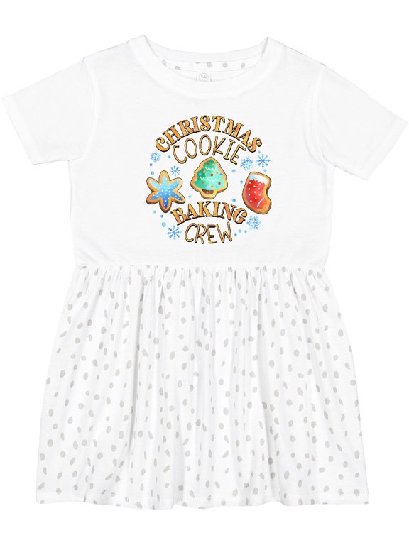 Christmas Cookie Baking Crew Girls Toddler Dress