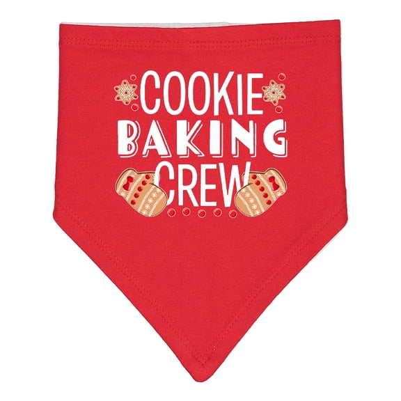 Inktastic Christmas Cookie Baking Crew with Oven Mitts Baby Bandana Bib