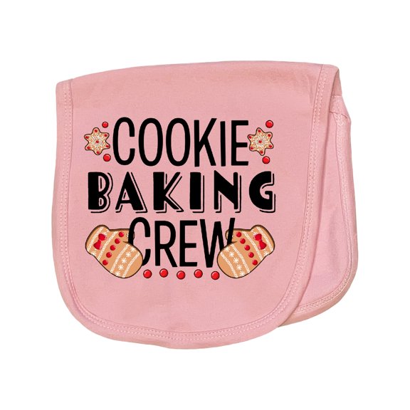 Inktastic Christmas Cookie Baking Crew with Oven Mitts Baby Burp Cloth