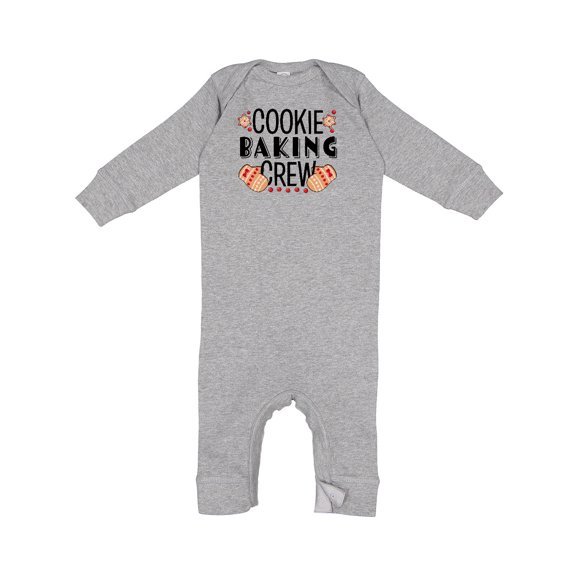 Inktastic Christmas Cookie Baking Crew with Oven Mitts Baby Romper Coveralls