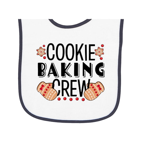 Inktastic Christmas Cookie Baking Crew with Oven Mitts Baby Terry Cloth Bib