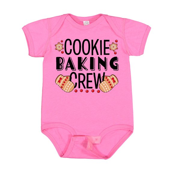 Inktastic Christmas Cookie Baking Crew with Oven Mitts Boys or Girls Baby Bodysuit