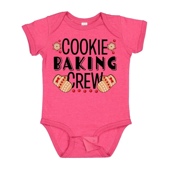 Inktastic Christmas Cookie Baking Crew with Oven Mitts Boys or Girls Baby Bodysuit