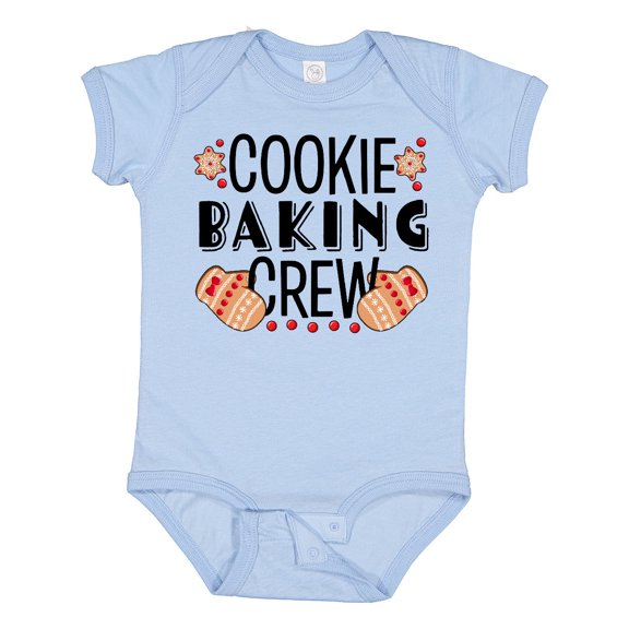 Inktastic Christmas Cookie Baking Crew with Oven Mitts Boys or Girls Baby Bodysuit
