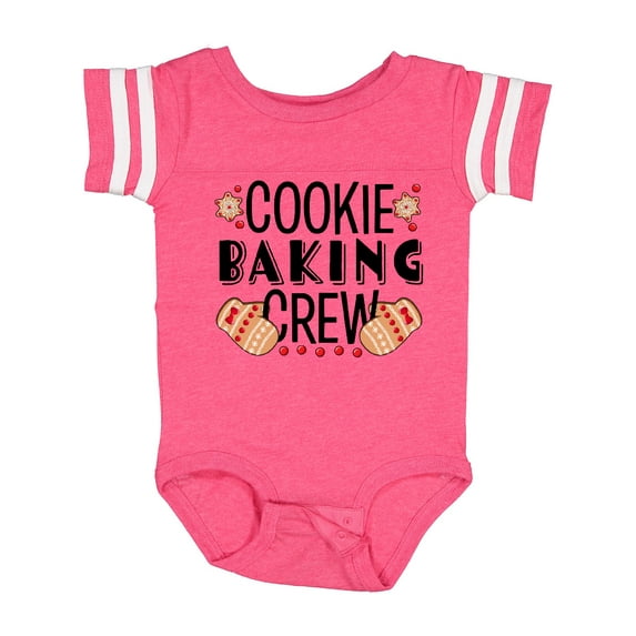 Inktastic Christmas Cookie Baking Crew with Oven Mitts Boys or Girls Baby Bodysuit