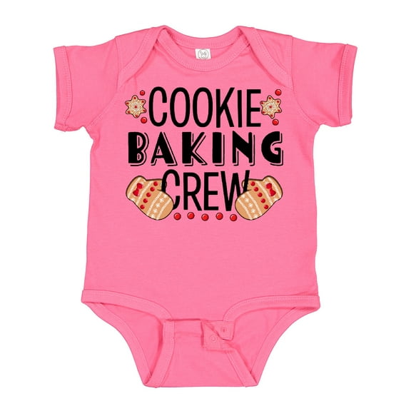 Inktastic Christmas Cookie Baking Crew with Oven Mitts Boys or Girls Baby Bodysuit