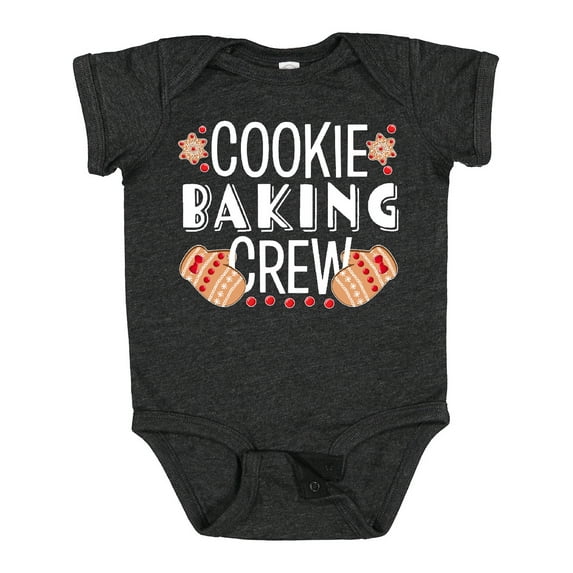 Inktastic Christmas Cookie Baking Crew with Oven Mitts Boys or Girls Baby Bodysuit