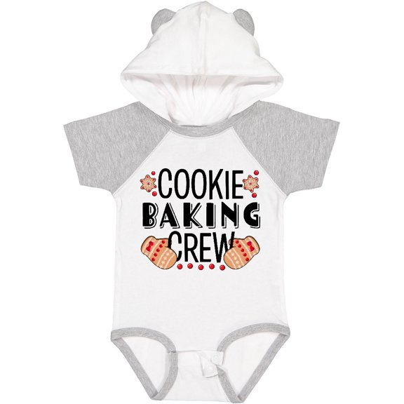Inktastic Christmas Cookie Baking Crew with Oven Mitts Boys or Girls Baby Bodysuit