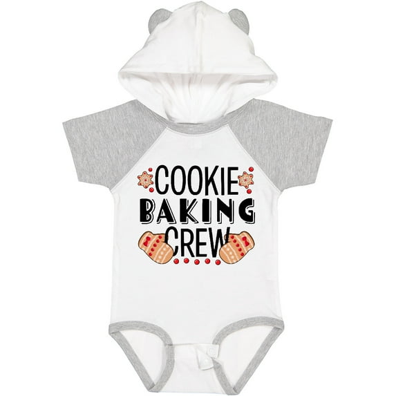 Inktastic Christmas Cookie Baking Crew with Oven Mitts Boys or Girls Baby Bodysuit