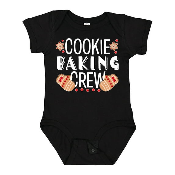 Inktastic Christmas Cookie Baking Crew with Oven Mitts Boys or Girls Baby Bodysuit