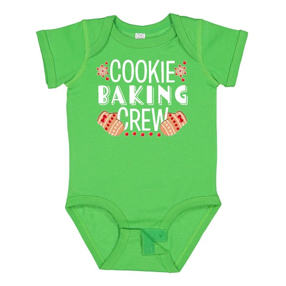 Inktastic Christmas Cookie Baking Crew with Oven Mitts Boys or Girls Baby Bodysuit