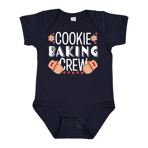 Inktastic Christmas Cookie Baking Crew with Oven Mitts Boys or Girls Baby Bodysuit