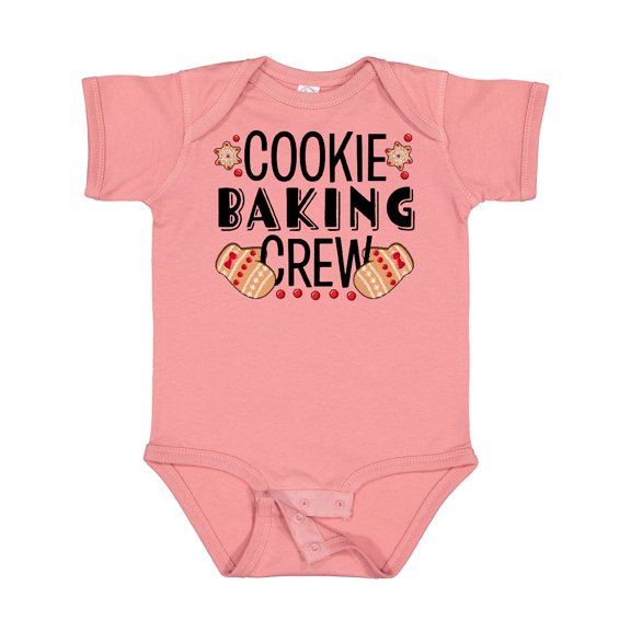 Inktastic Christmas Cookie Baking Crew with Oven Mitts Boys or Girls Baby Bodysuit