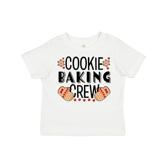 Inktastic Christmas Cookie Baking Crew with Oven Mitts Boys or Girls Toddler T-Shirt