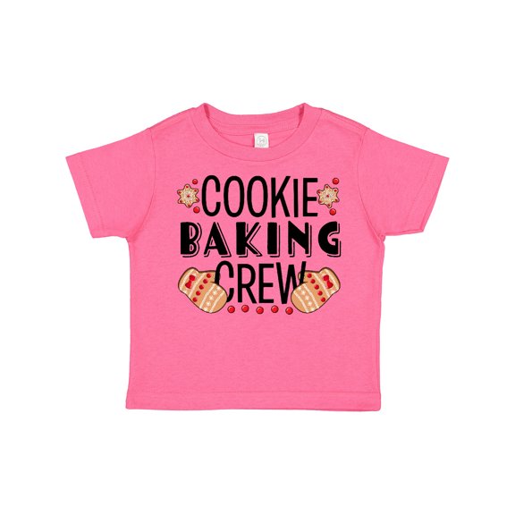 Inktastic Christmas Cookie Baking Crew with Oven Mitts Boys or Girls Toddler T-Shirt
