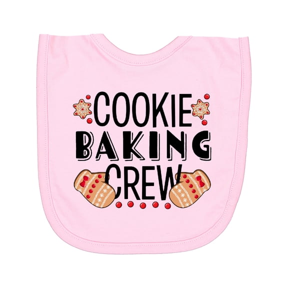 Inktastic Christmas Cookie Baking Crew with Oven Mitts Newborn Bib