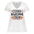 thumbnail image 1 of Inktastic Christmas Cookie Baking Crew with Oven Mitts Women's Plus Size V-Neck T-Shirt, 1 of 5