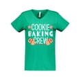 thumbnail image 1 of Inktastic Christmas Cookie Baking Crew with Oven Mitts Women's V-Neck T-Shirt, 1 of 5