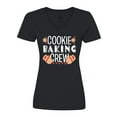 thumbnail image 1 of Inktastic Christmas Cookie Baking Crew with Oven Mitts Women's V-Neck T-Shirt, 1 of 5