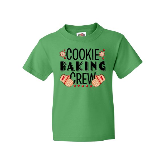 Inktastic Christmas Cookie Baking Crew with Oven Mitts Youth T-Shirt