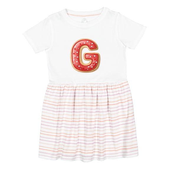Inktastic Christmas Cookie Letter G Girls Toddler Dress