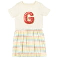 thumbnail image 1 of Inktastic Christmas Cookie Letter G Girls Toddler Dress, 1 of 5