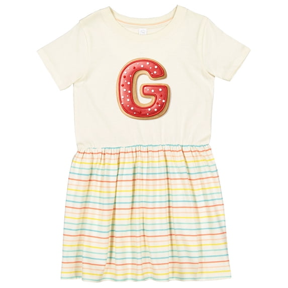 Inktastic Christmas Cookie Letter G Girls Toddler Dress