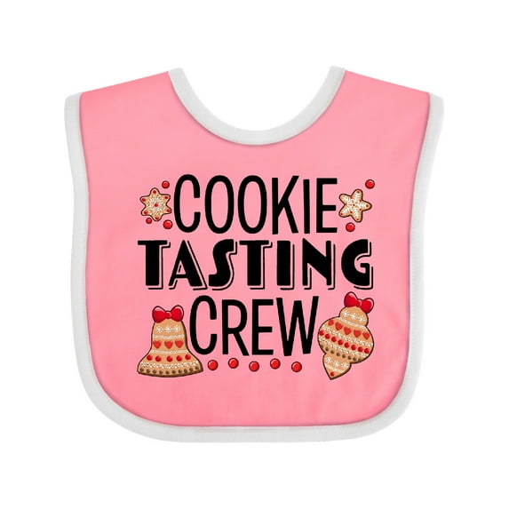 Inktastic Christmas Cookie Tasting Crew with Holiday Cookies Boys or Girls Baby Bib