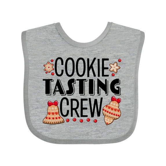Inktastic Christmas Cookie Tasting Crew with Holiday Cookies Boys or Girls Baby Bib