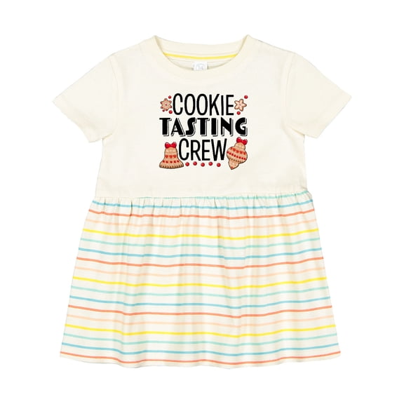 Inktastic Christmas Cookie Tasting Crew with Holiday Cookies Girls Baby Dress